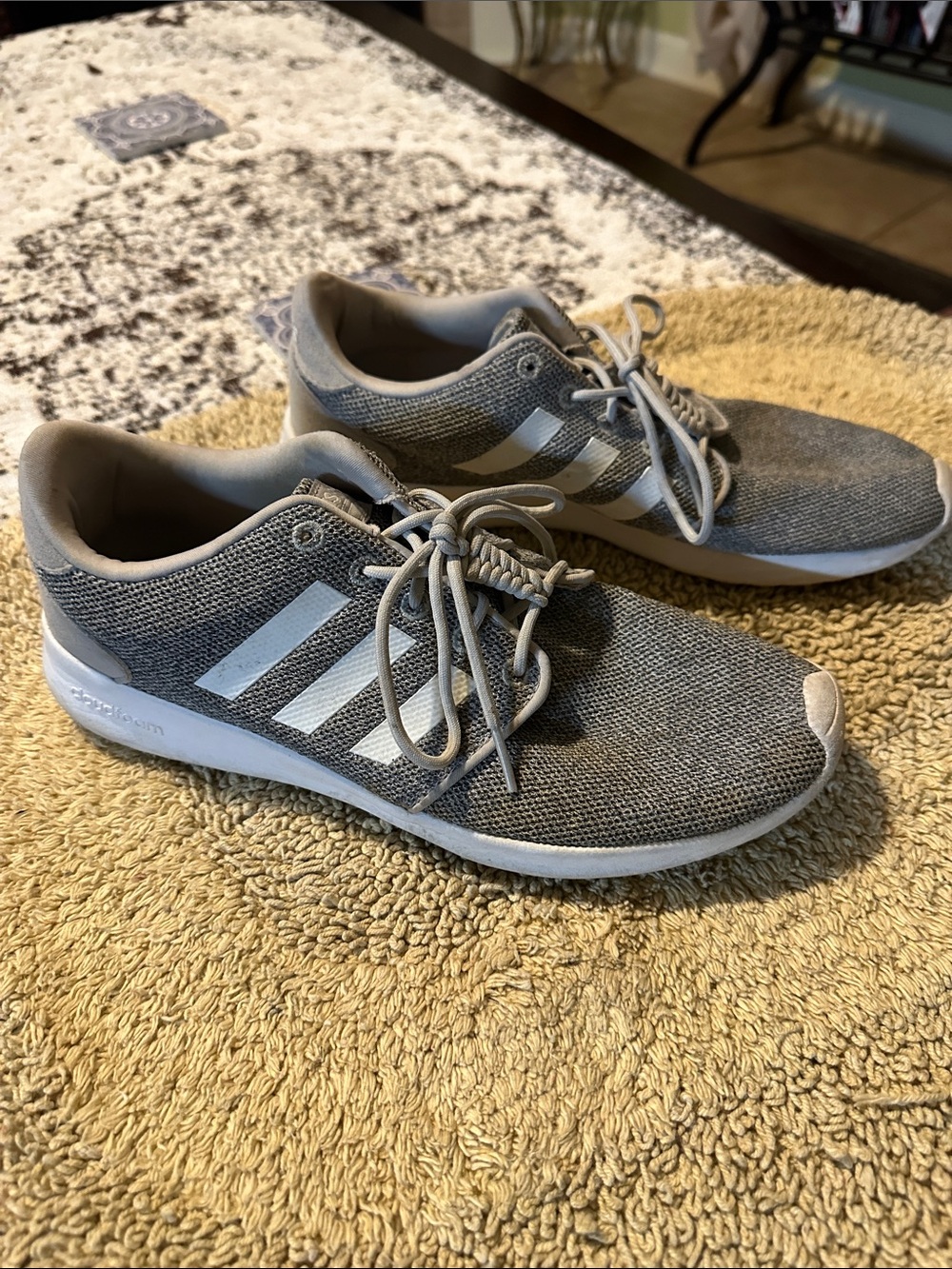 adidas Women’s Lightweight Knit Sneakers - Gray & White